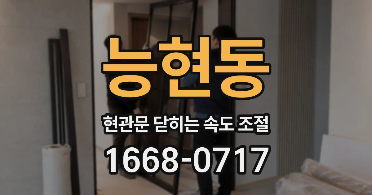 능현동 현관문 닫히는 속도 조절