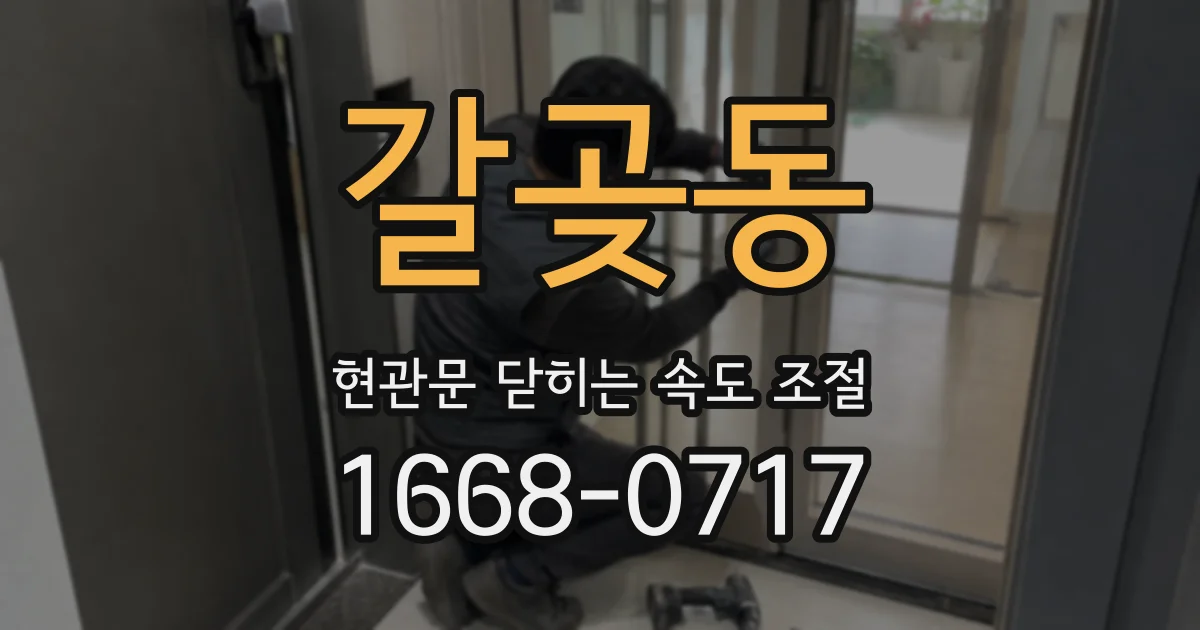 갈곶동 현관문 닫히는 속도 조절