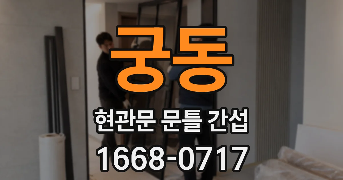 궁동 현관문 문틀 간섭