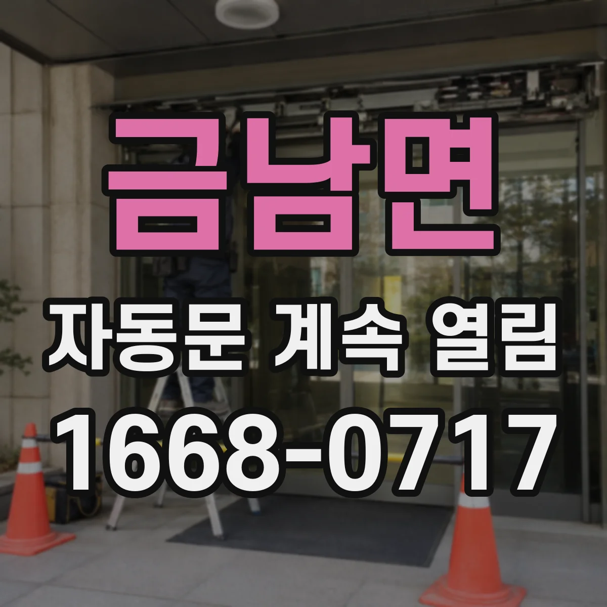 금남면 자동문 계속 열림