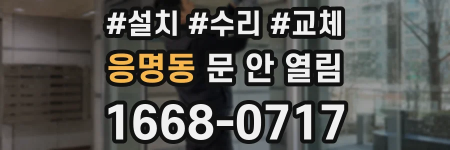응명동 문 안 열림