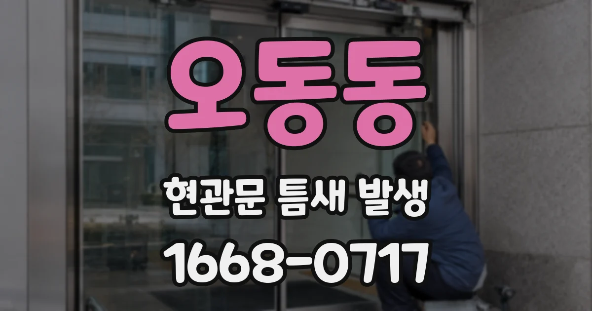 오동동 현관문 틈새 발생