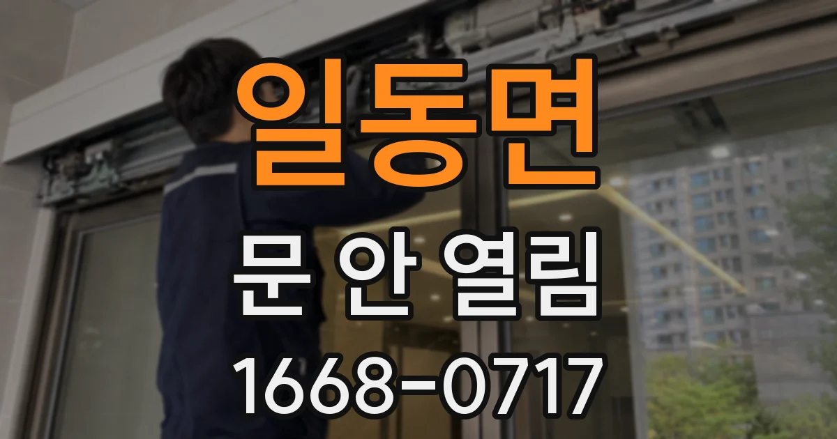 일동면 문 안 열림