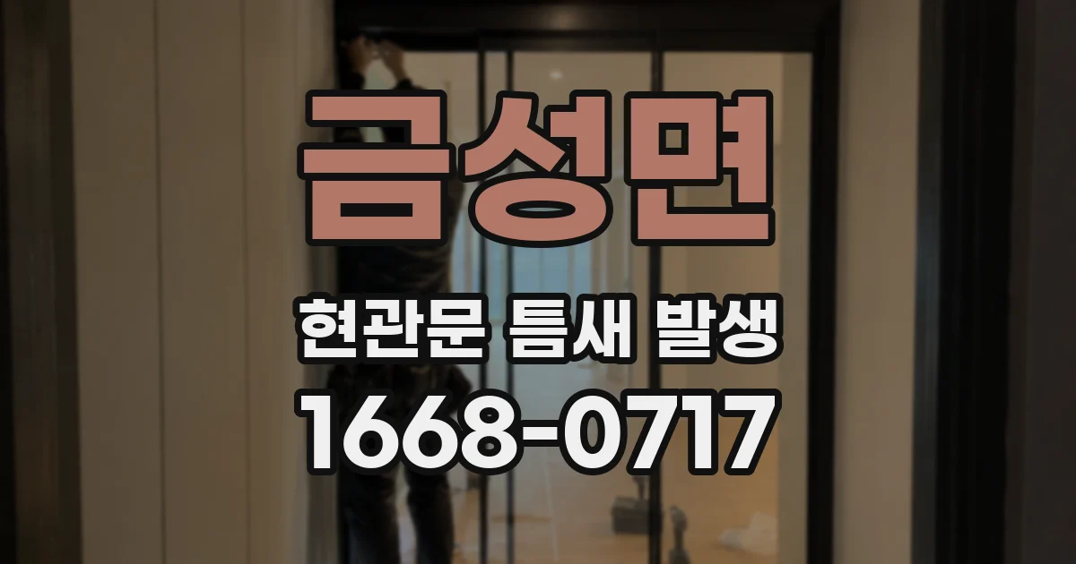금성면 현관문 틈새 발생