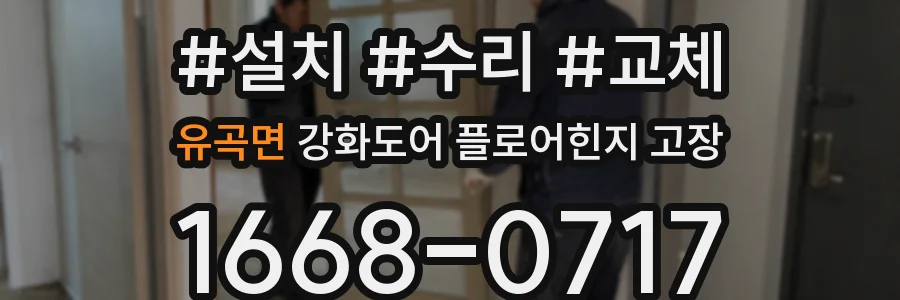 유곡면 강화도어 플로어힌지 고장