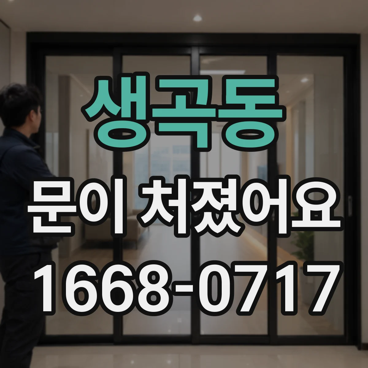 생곡동 문이 처졌어요