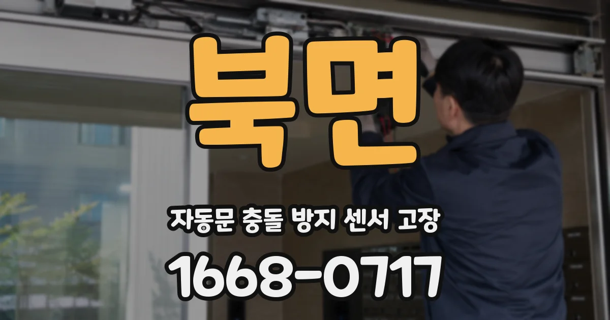 북면 자동문 충돌 방지 센서 고장