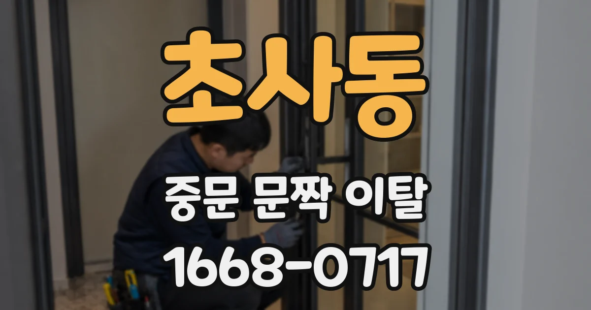 초사동 중문 문짝 이탈