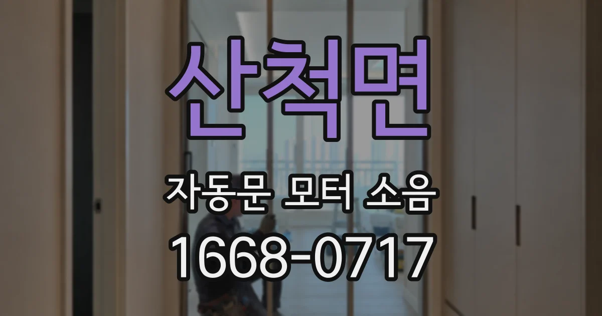 산척면 자동문 모터 소음
