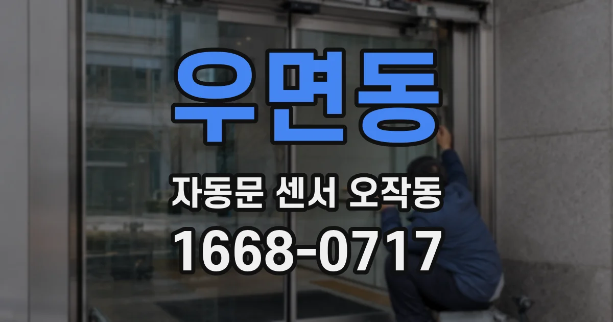 우면동 자동문 센서 오작동