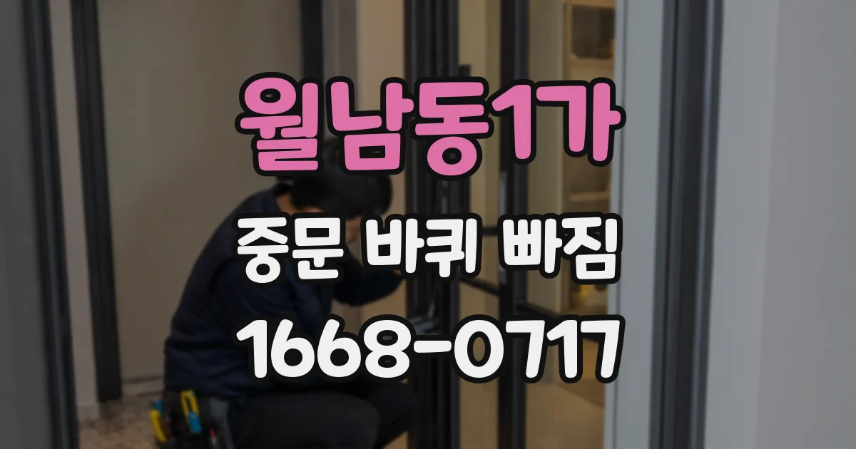 월남동1가 중문 바퀴 빠짐