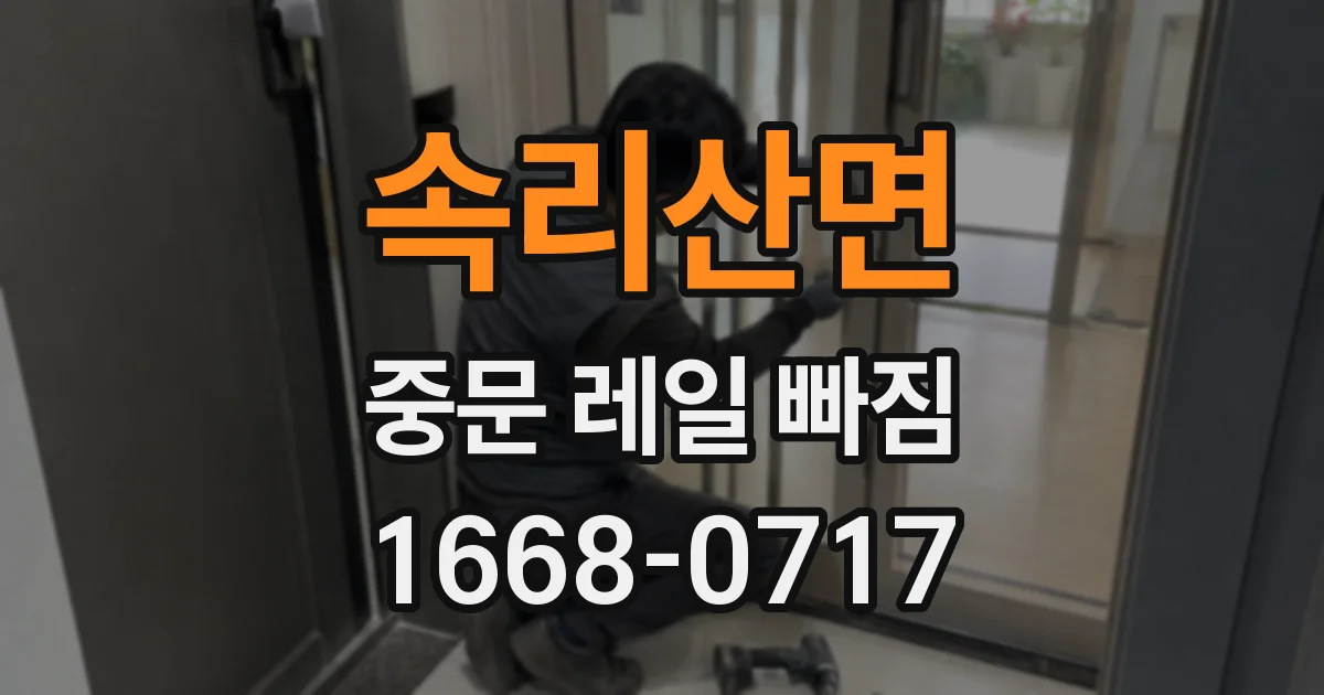 속리산면 중문 레일 빠짐