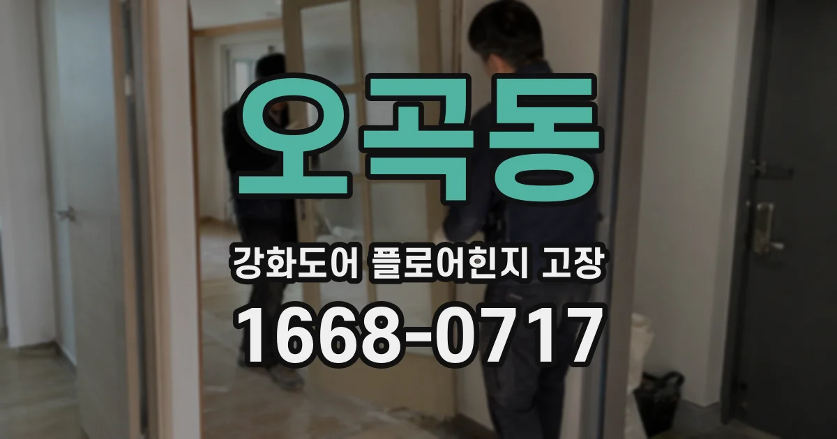 오곡동 강화도어 플로어힌지 고장