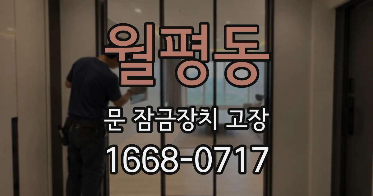 월평동 문 잠금장치 고장