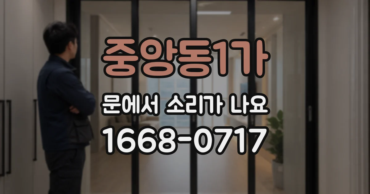 중앙동1가 문에서 소리가 나요
