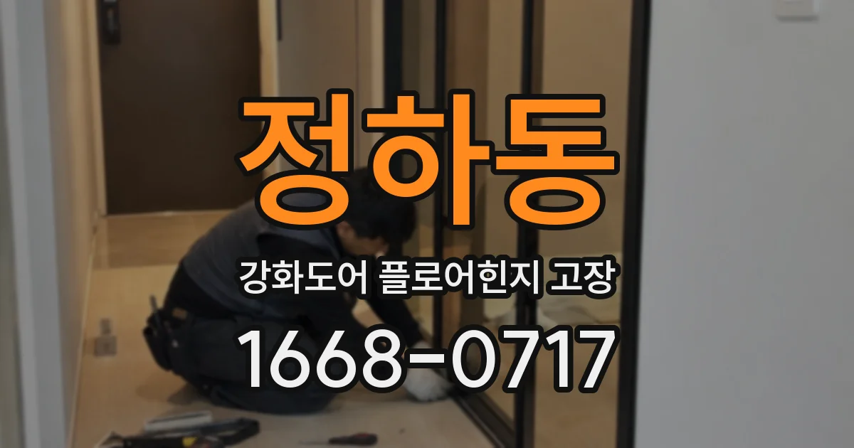 정하동 강화도어 플로어힌지 고장