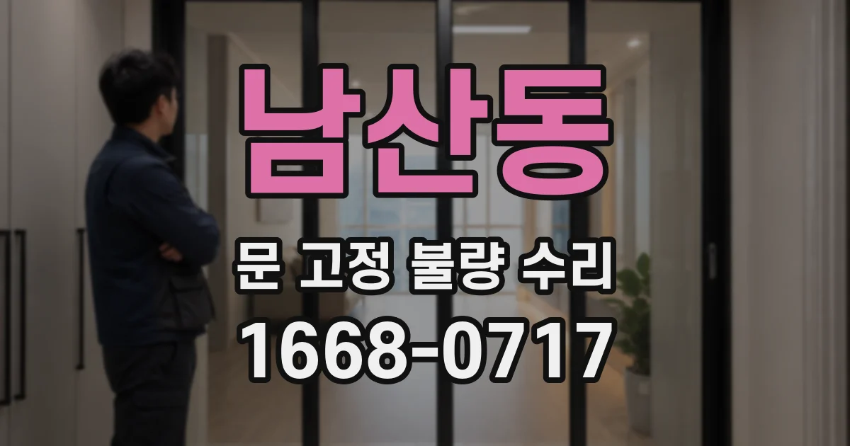 남산동 문 고정 불량 수리