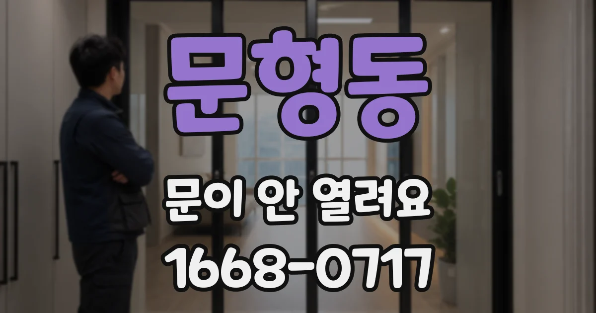 문형동 문이 안 열려요
