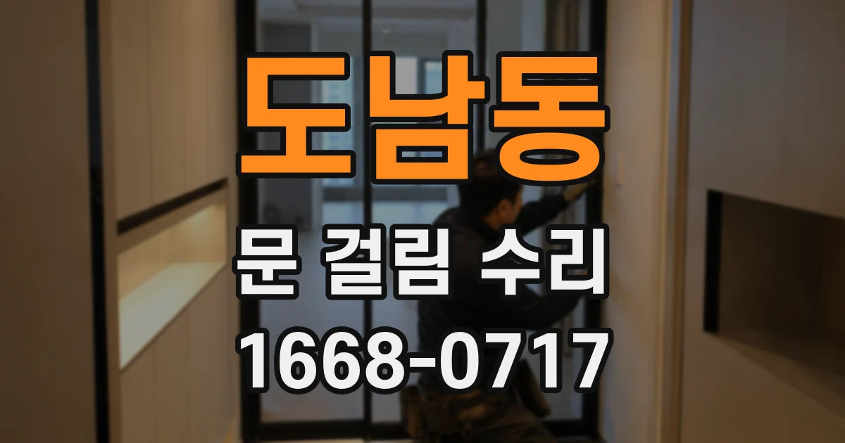 도남동 문 걸림 수리
