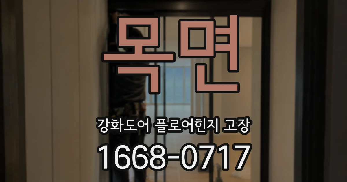 목면 강화도어 플로어힌지 고장