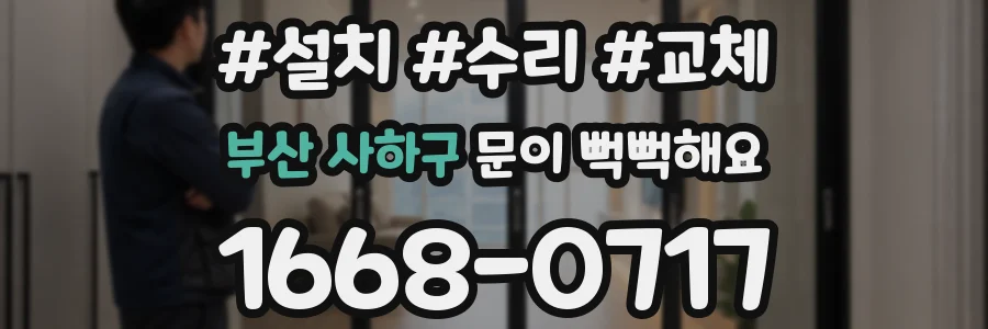 부산 사하구 문이 뻑뻑해요