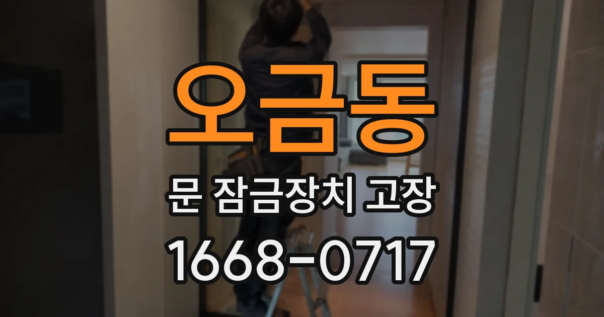 오금동 문 잠금장치 고장