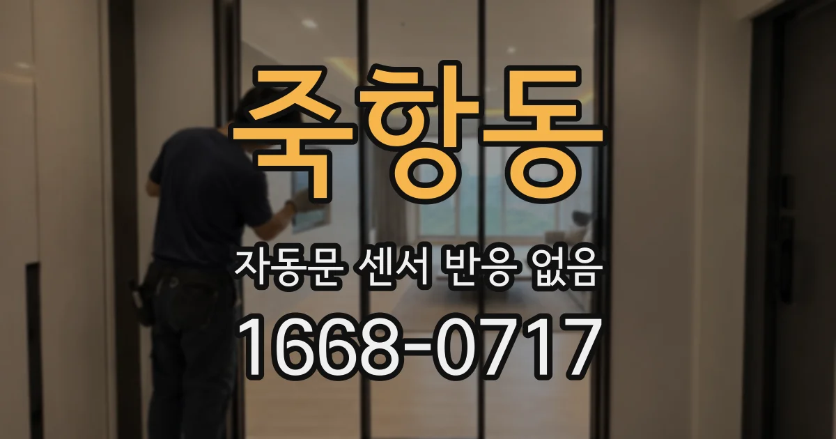 죽항동 자동문 센서 반응 없음