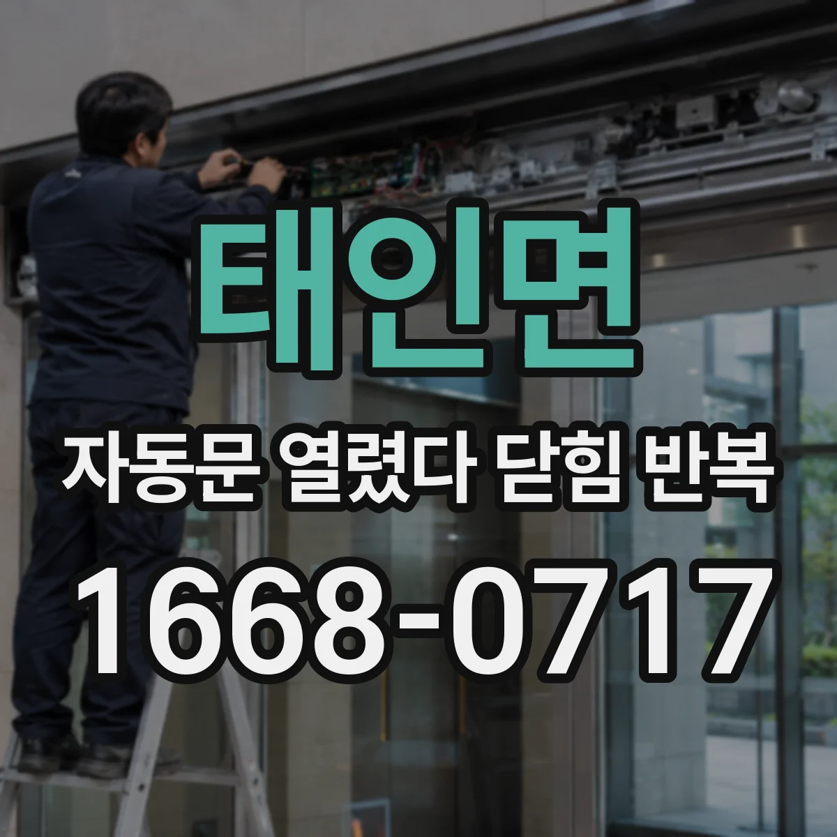 태인면 자동문 열렸다 닫힘 반복
