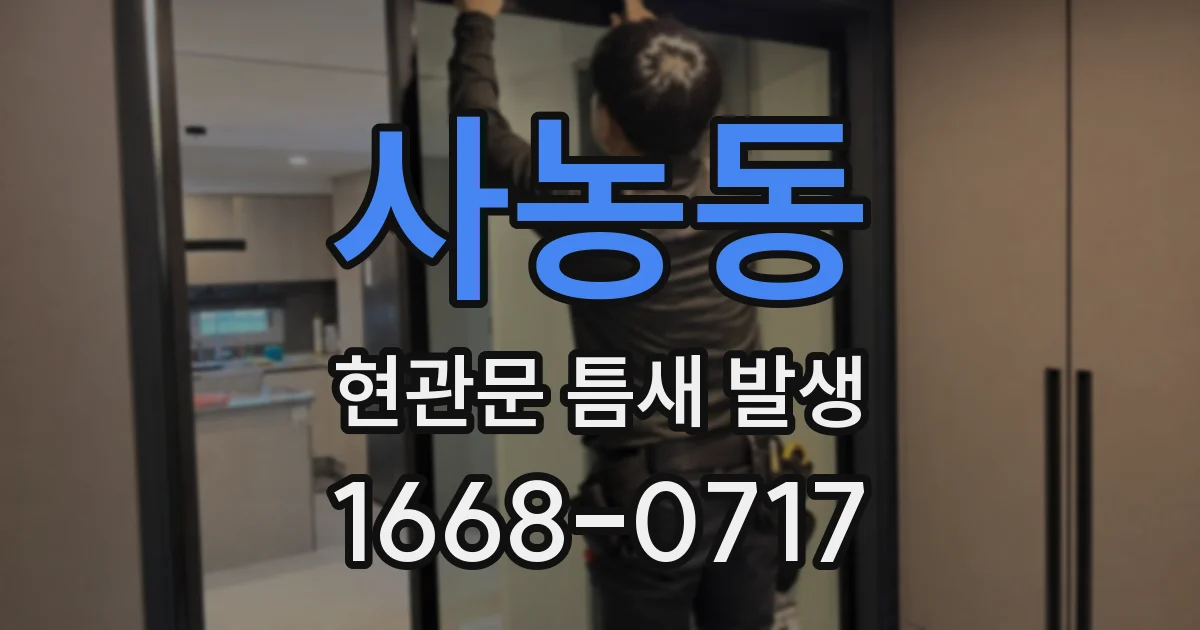 사농동 현관문 틈새 발생