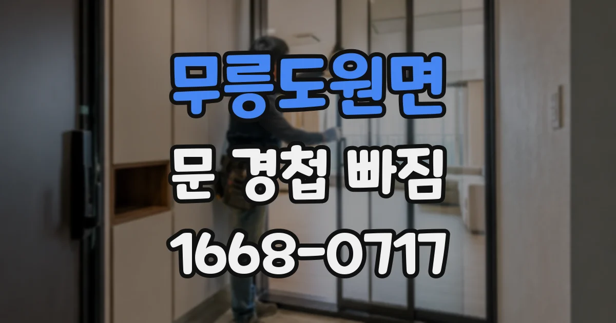 무릉도원면 문 경첩 빠짐