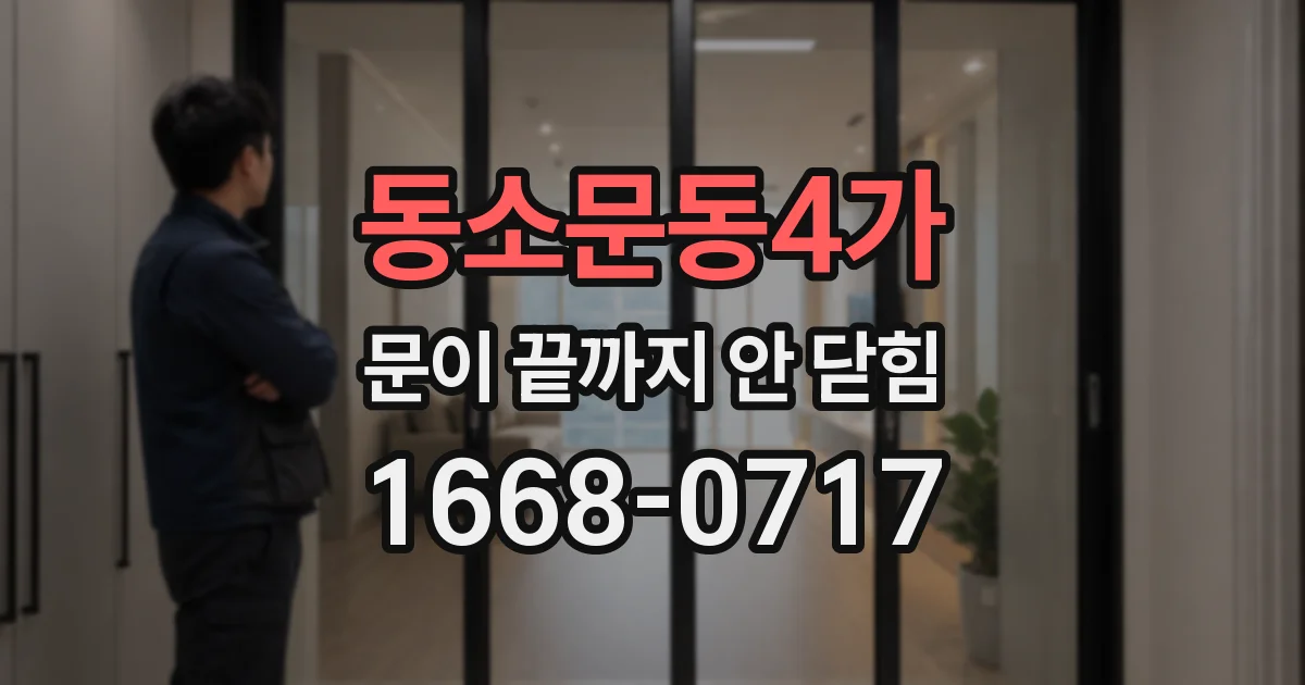 동소문동4가 문이 끝까지 안 닫힘