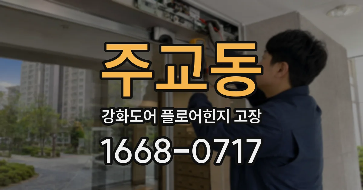 주교동 강화도어 플로어힌지 고장