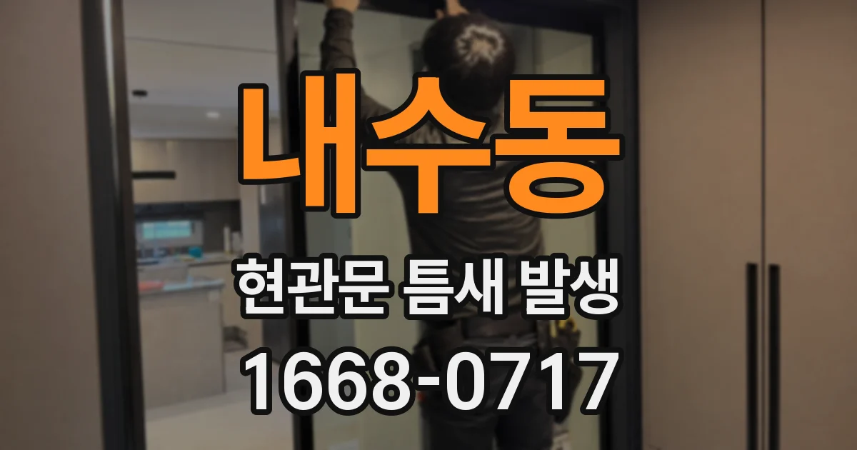 내수동 현관문 틈새 발생