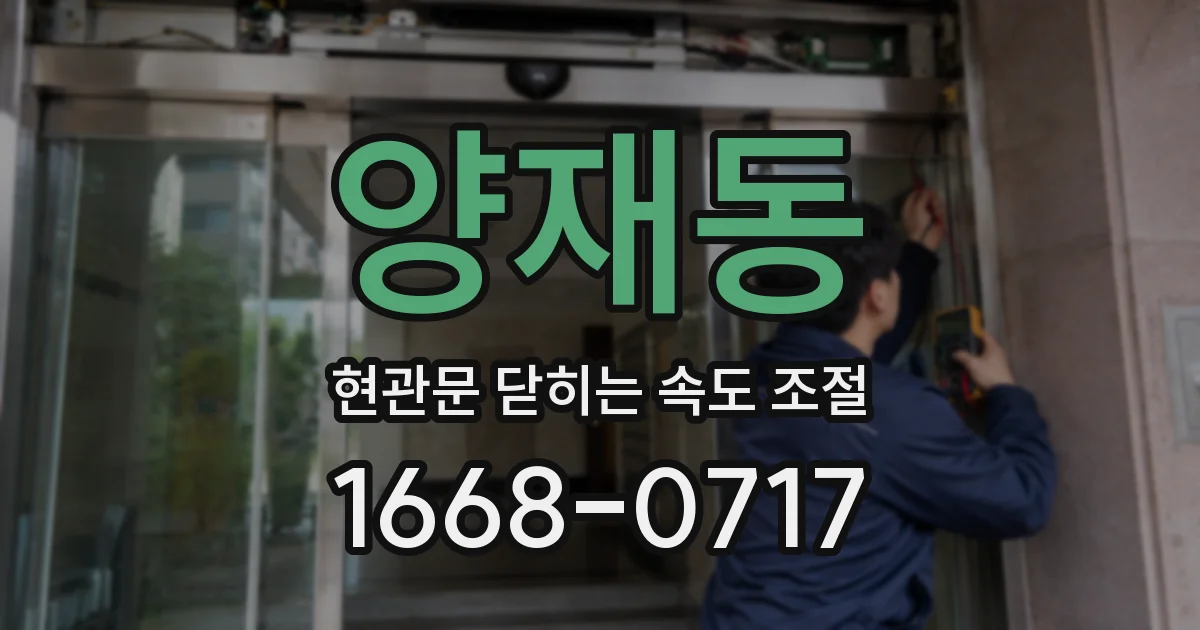양재동 현관문 닫히는 속도 조절