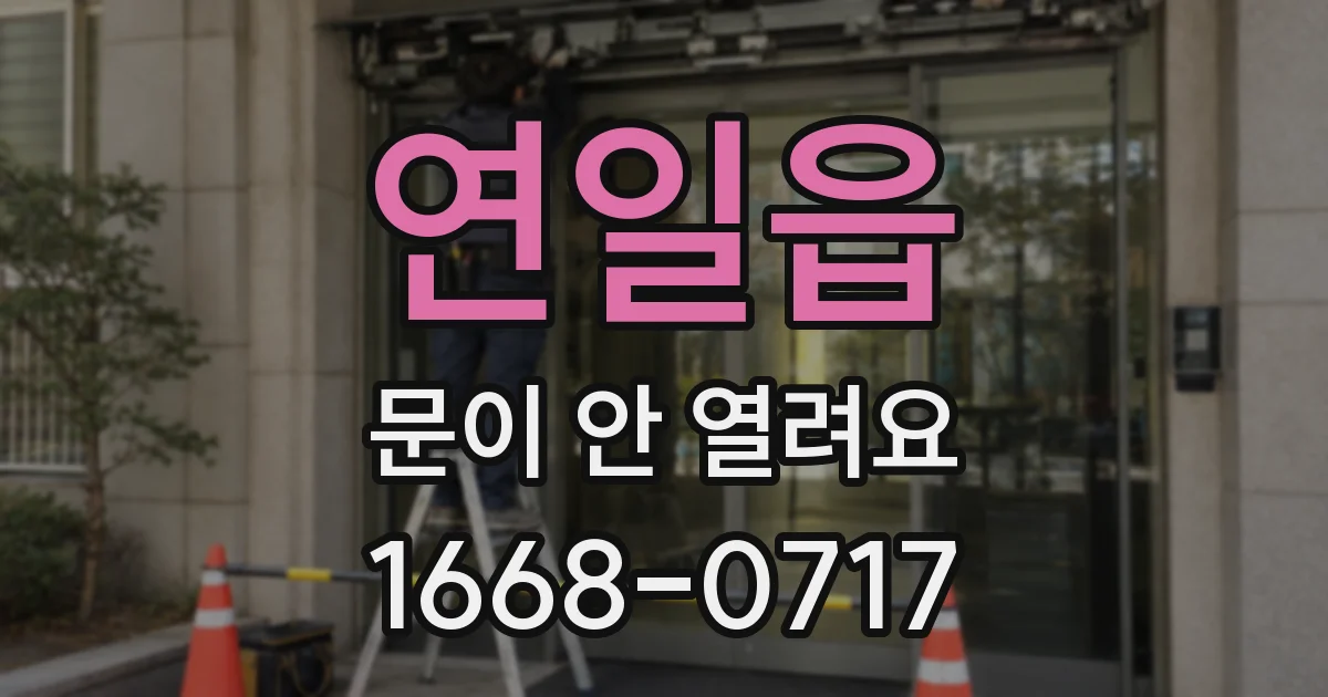 연일읍 문이 안 열려요