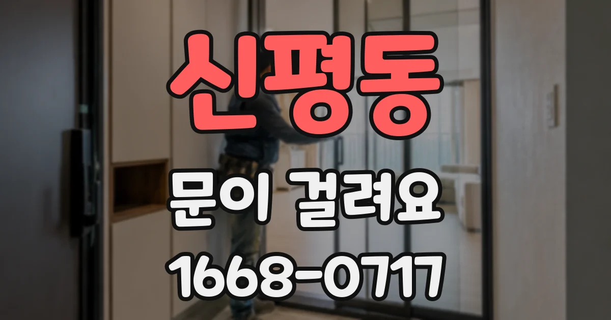 신평동 문이 걸려요