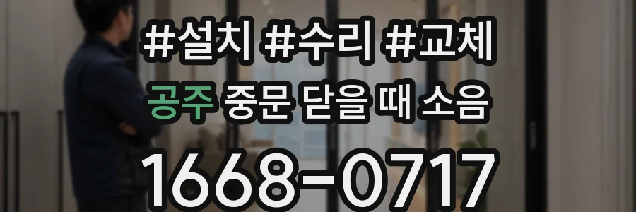 공주 중문 닫을 때 소음
