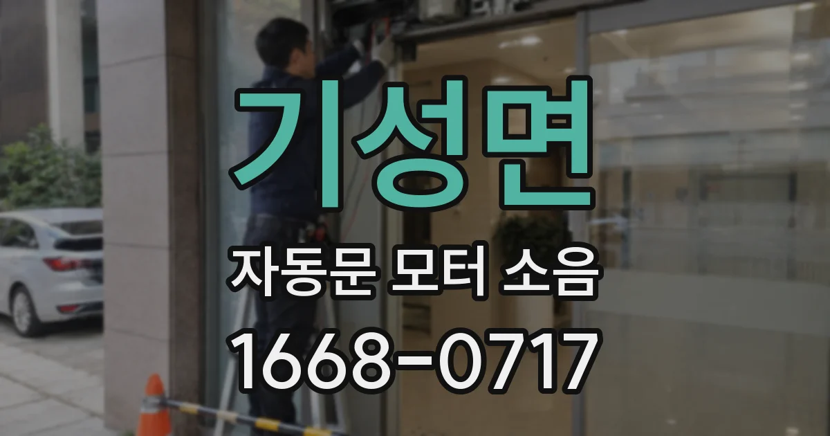 기성면 자동문 모터 소음