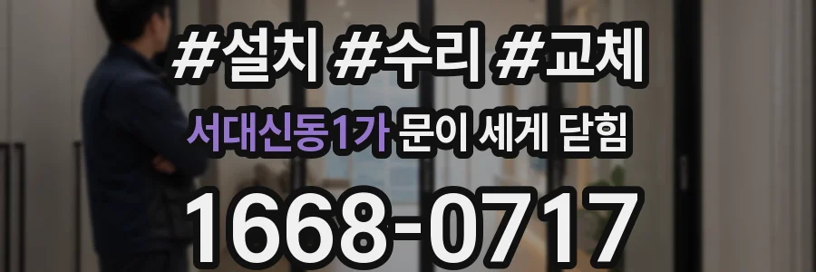 서대신동1가 문이 세게 닫힘