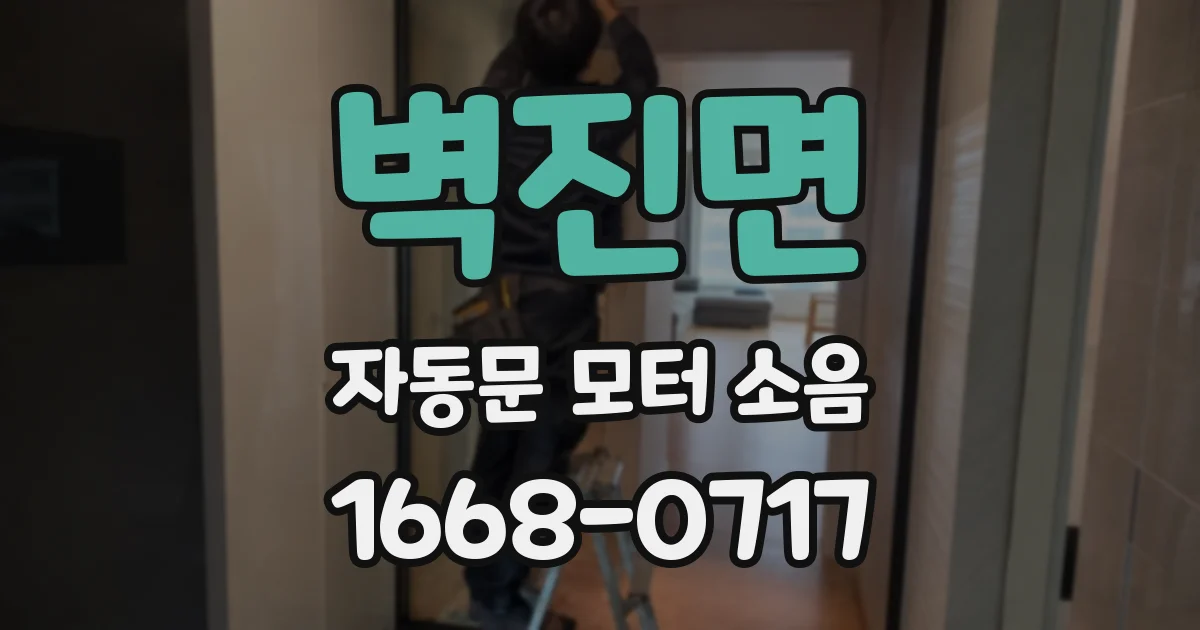 벽진면 자동문 모터 소음