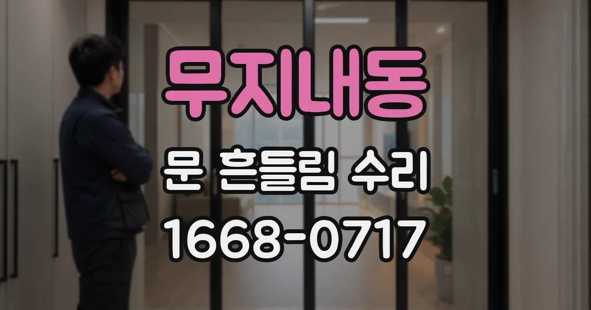 무지내동 문 흔들림 수리