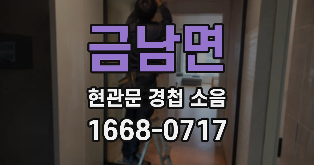 금남면 현관문 경첩 소음