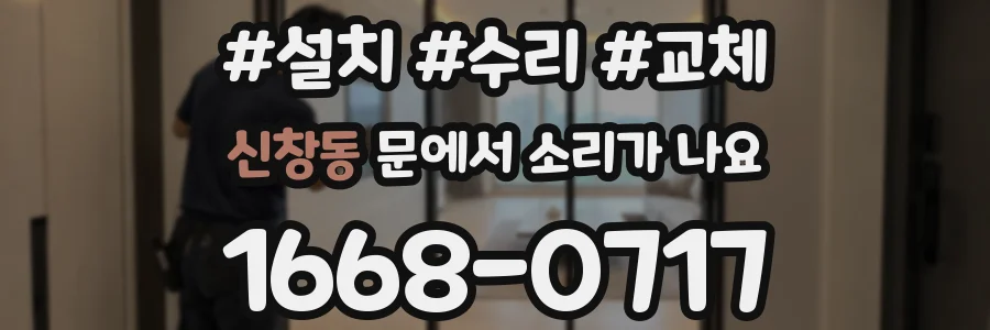 신창동 문에서 소리가 나요