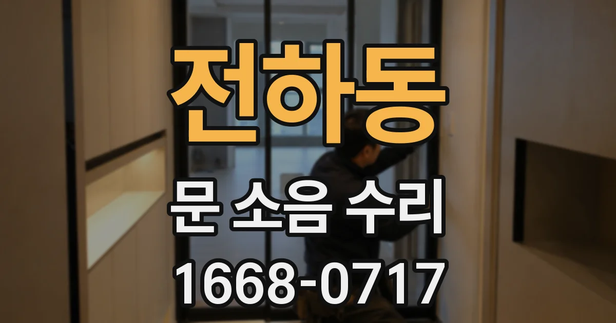 전하동 문 소음 수리