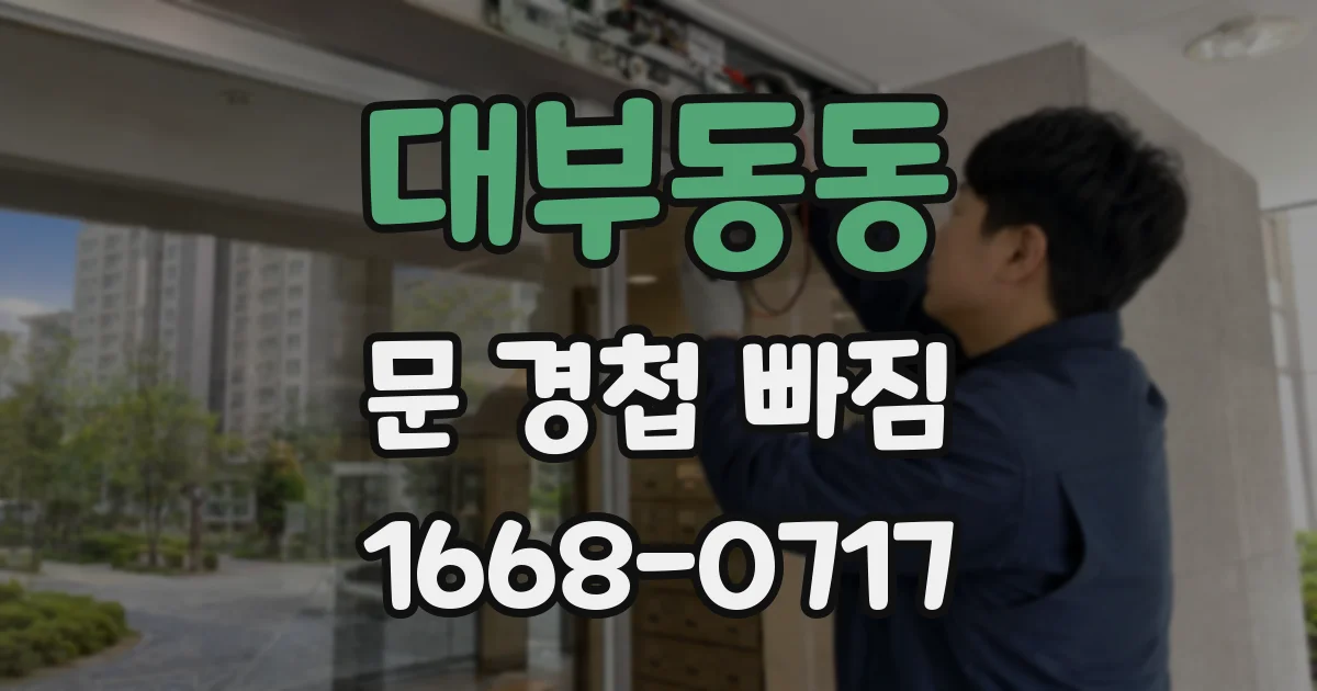 대부동동 문 경첩 빠짐