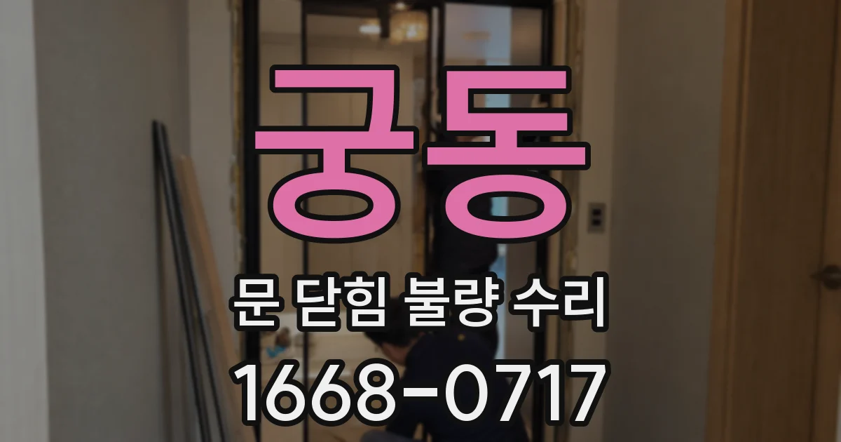 궁동 문 닫힘 불량 수리