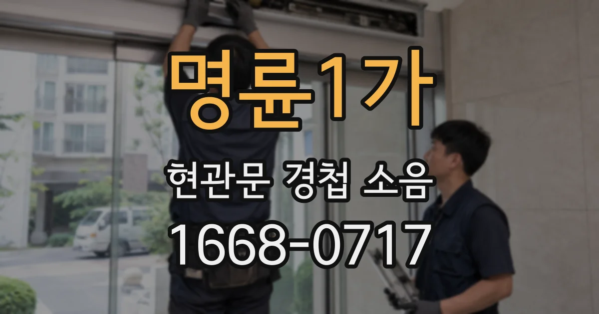 명륜1가 현관문 경첩 소음