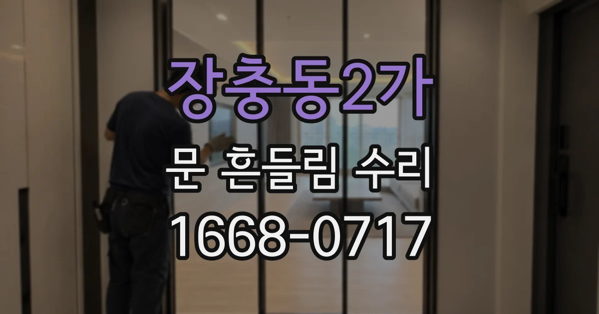 장충동2가 문 흔들림 수리
