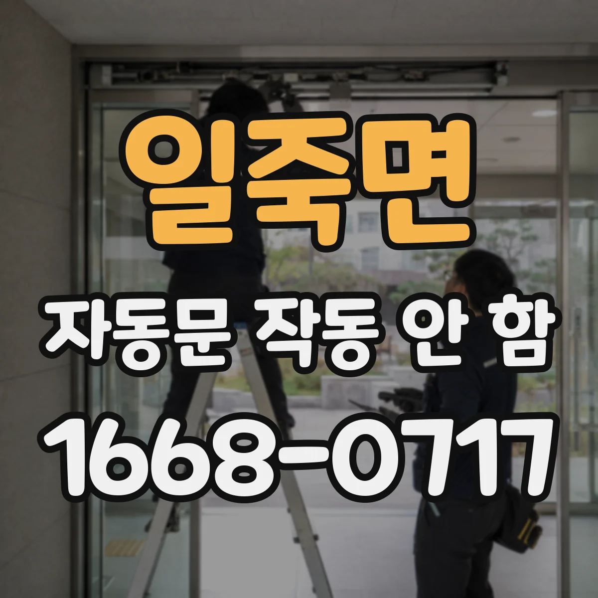 일죽면 자동문 작동 안 함