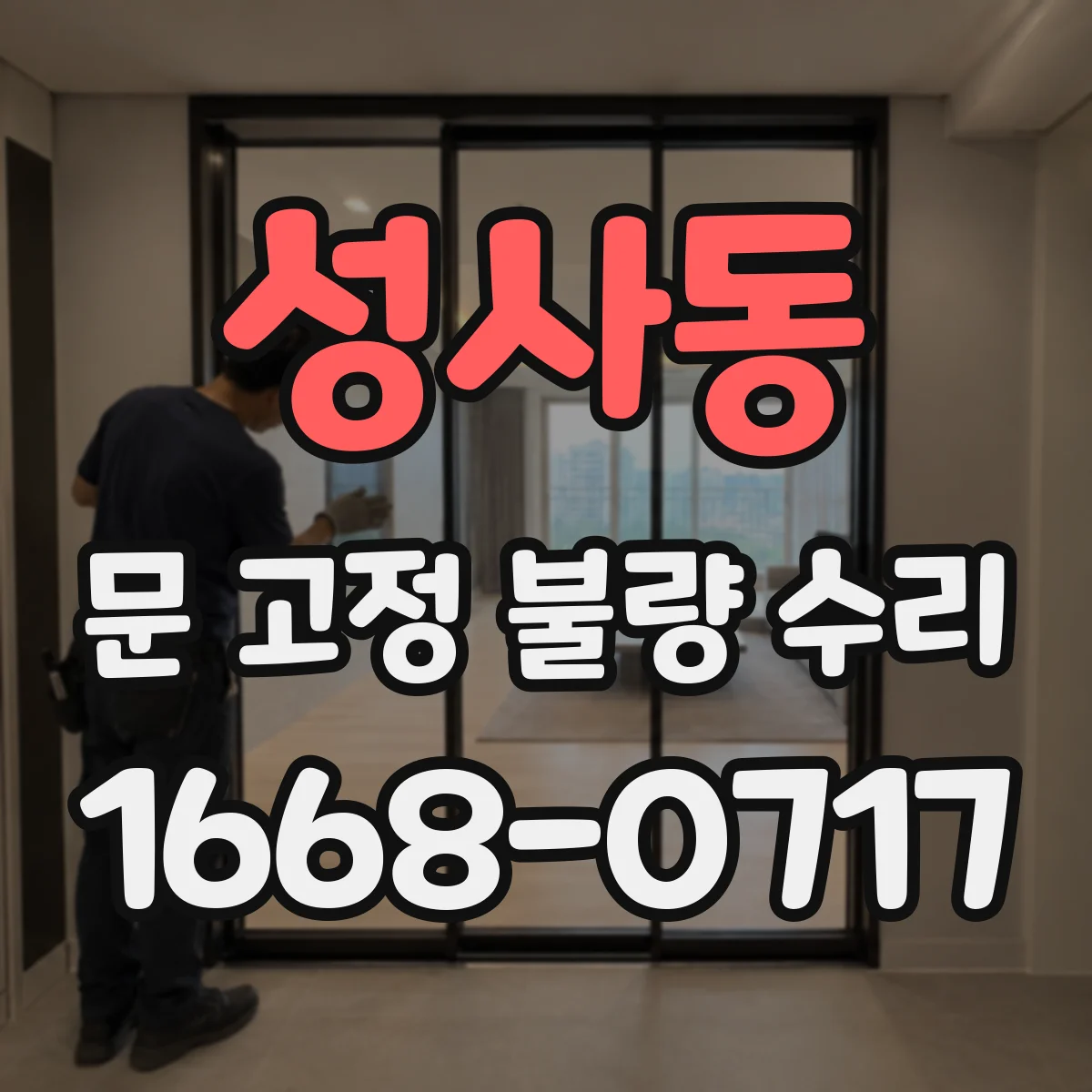 성사동 문 고정 불량 수리